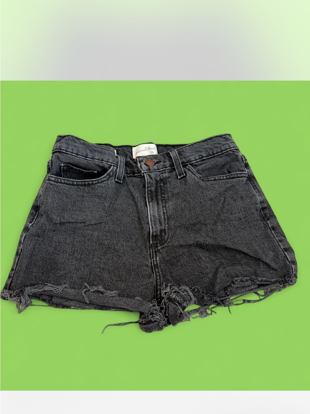 Universal Thread Black High-Rise Distressed Denim Shorts